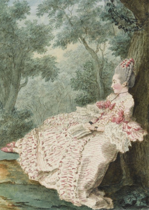 Madame la marquise de la Croix, née Jarente, par Louis Carrogis de Carmontelle (1717-1806), Chantilly, musée Condé